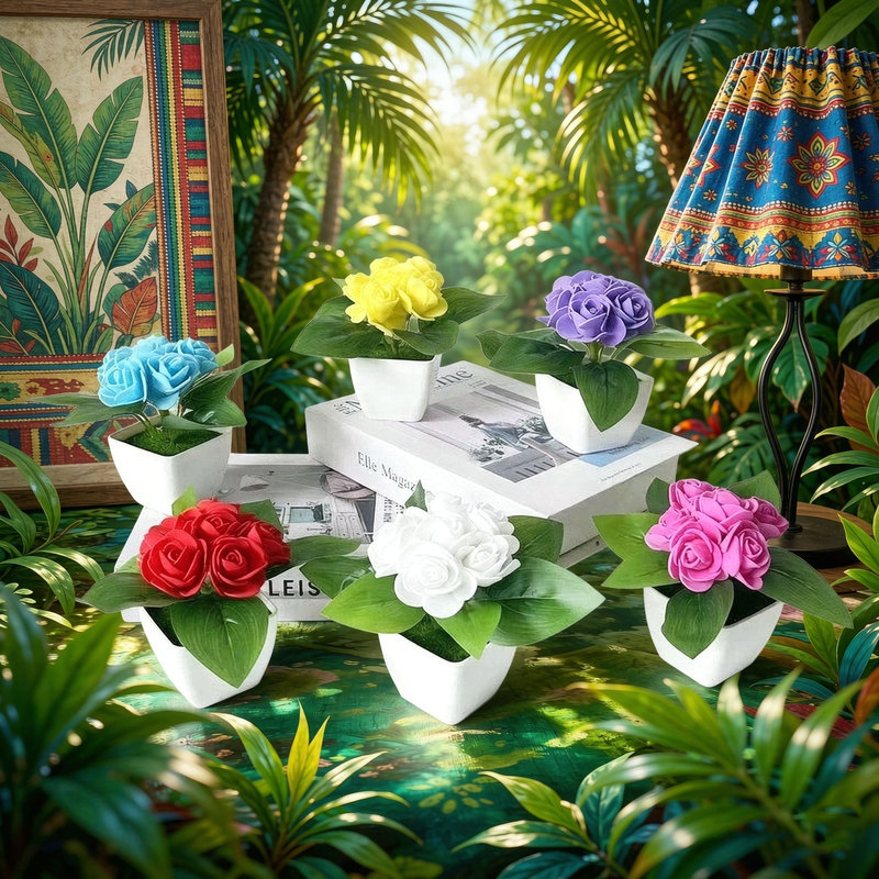 4 pezzi di rose artificiali, s - Bonsai Garden Restaurant recensione e prezzo