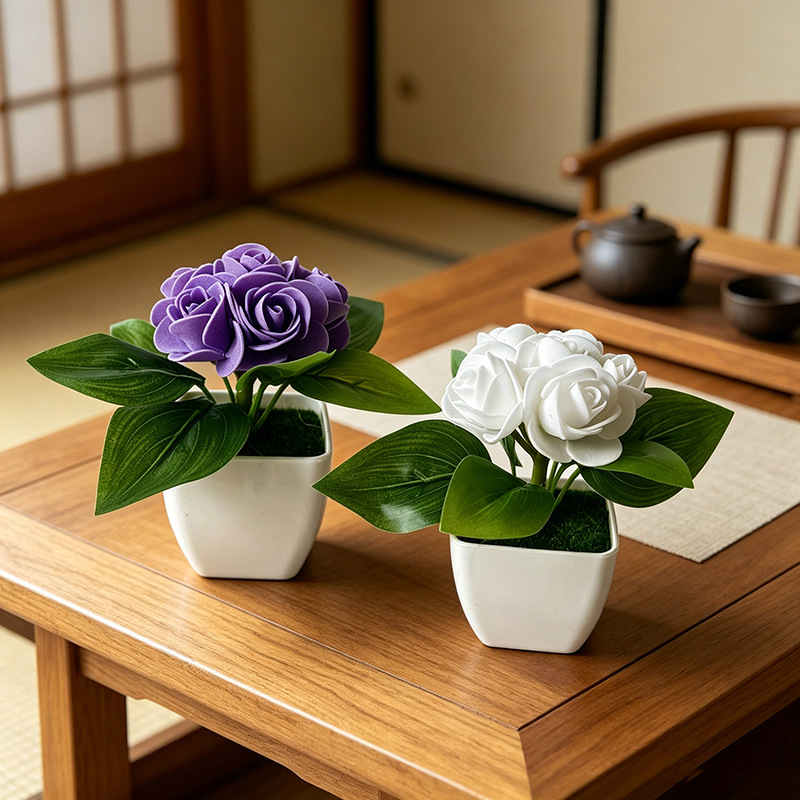 4 pezzi di rose artificiali, s - Bonsai Garden Restaurant recensione e prezzo